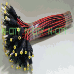 DC公頭紅黑線-純銅芯DC電源線監控攝影機電源接頭-集中供電12V24V(2.1 DC公頭)(一次100條)