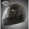 YC騎士生活_THH T-797 A+ 可拆式 安全帽 雙鏡片 內置墨鏡 3M吸濕排汗內襯 可樂帽 素色 亮黑 T797