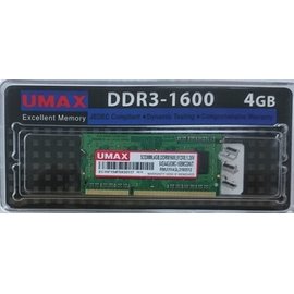 UMAX 筆記型記憶體 4GB DDR3 1600 SO-DIMM 512x8 顆粒，低電壓 1.35V ( SO-DIMM DDR3 1600-4GB 1.35V )