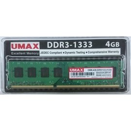 UMAX 桌上型記憶體 4GB DDR3 1333 顆粒512*8 ( DDR3 1300 4GB 512*8 )