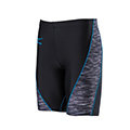 【美津濃MIZUNO】U2MB701292（黑X藍）適合運動時穿著，活動自如的 麻花布剪接 男中長型運動緊身褲