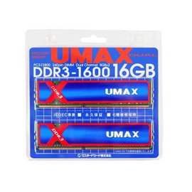 UMAX 桌上型記憶體 DDR3 1600 16GB (8Gx2) 含散熱片 ( DDR3 1600 16GB 8G*2 散熱片 )