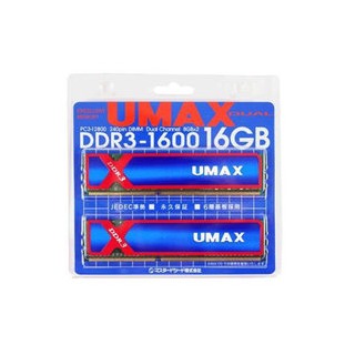 UMAX 桌上型記憶體 DDR3 1600 16GB (8Gx2) 含散熱片 ( DDR3 1600 16GB 8G*2 散熱片 )