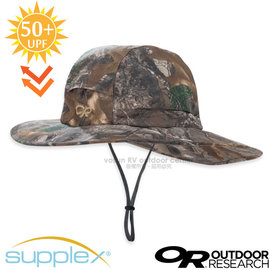 【美國 Outdoor Research】OR Sombriolet Sun Hat Camo 超輕多孔式防曬抗UV透氣大盤帽子(UPF 50+.附帽繩)登山健行防風圓盤帽_243443 樹紋