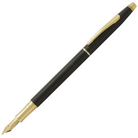 CROSS 高仕 世紀經典系列霧黑金夾鋼筆(AT0086-79) 鍍23K金不鏽鋼筆尖