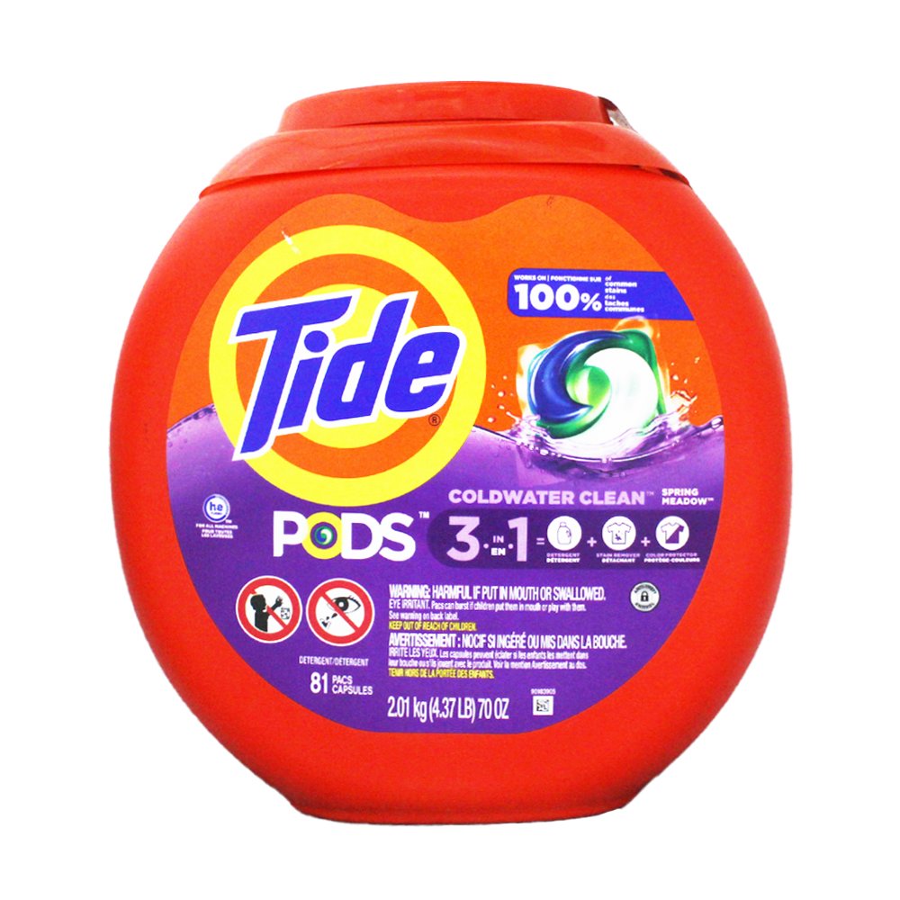 【易油網】Tide PODS 3合1洗衣凝膠球 汰漬洗衣球 洗衣精 81顆 (旅遊 環島必備) Persil Pril