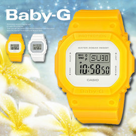 BABY-G 經典潮流數位設計概念休閒錶(BGD-560CU-9)黃-40mm
