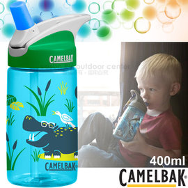 【美國 CAMELBAK】Eddy Kids 400ml兒童吸管運動水瓶.0.4L水壺.兒童專用咬嘴.耐撞擊.附提把/CB1274403040 搖滾河馬
