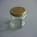 金蓋瓶100ml(矮六角柱形)/密封罐/玻璃瓶/儲物罐/收納罐/糖果罐/保鮮罐/器皿