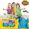 【17mall】兒童神奇動力沙創意手提2公斤組合箱- 3D太空沙/魔力沙/玩具沙/魔法沙/海灘沙/魔力沙