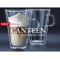 丹麥 Bodum CANTEEN 400ml 13oz 拿鐵杯 馬克杯 含柄 一組兩入 雙層 隔熱 玻璃杯 咖啡杯 #10326-10