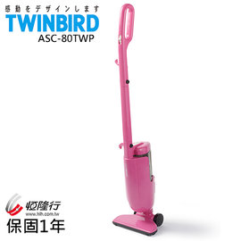 日本 TWINBIRD-強力手持直立兩用吸塵器(粉紅 ) ASC-80TWP