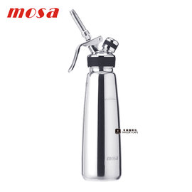 【MOSA】不銹鋼奶油槍 / 奶油發泡器 (霧銀) - 1.0L【贈N2O氣瓶：10顆/1盒】