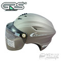 YC騎士生活_GRS 760 半頂式 輕便涼感帽 抗UV 防水長鏡片 超透氣 雪帽 安全帽 內襯全可拆洗 消光灰