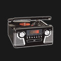 5 cgo 【代購七天交貨】 39346306614 理丹 l 501 留聲機仿古黑膠唱片機老式復古收音機 cd 機電唱機