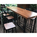 INPHIC-美式鐵藝復古咖啡廳桌椅實木吧台桌酒吧桌長桌餐桌高腳桌椅-吧台桌120_S01877C