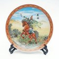 INPHIC-ZF-P059 景德鎮陶瓷盤畫 裝飾盤 粉彩盤 掛盤 關羽 工藝品擺飾