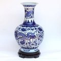 INPHIC-ZF-B037 景德鎮 陶瓷 手繪青花祥龍花瓶 復古 工藝擺飾 裝飾
