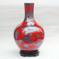 INPHIC-ZF-D065 景德鎮 粉彩 陶瓷 紅祥龍落地大花瓶 工藝品 擺飾裝飾