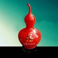INPHIC-中國紅陶瓷葫蘆大花瓶 陶瓷器寶葫蘆 新古典裝飾 商務