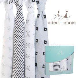 美國Aden+Anais 輕鬆抱寶寶包巾(四入裝) 丘比特之箭款2061