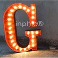 INPHIC-24個英文字母 廣告牌字壁燈 訂製 個性創意咖啡館 E 美術燈