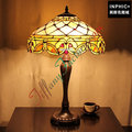 INPHIC-16寸簡約餐廳暖色檯燈歐式復古彩色玻璃臥室工藝品奢華檯燈_S2626C
