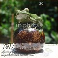 INPHIC-花園園藝水池裝飾品 陽臺入戶花園擺設 高溫陶瓷球上的青蛙