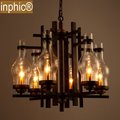 INPHIC-Loft 吊燈餐廳美式工業風後現代6筒玻璃吊燈復古燈具