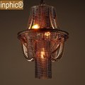 INPHIC-美式吊燈復古工業風loft創意重金屬酒吧個性餐廳吧臺自行車鏈吊燈