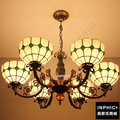 INPHIC-歐式復古米白色地中海簡約餐廳溫馨燈方塊玻璃手工多頭吊燈_S2626C