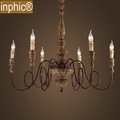 INPHIC-美式鄉村復古吧臺餐廳歐式客廳創意法式巴羅克木頭吊燈