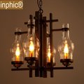INPHIC-Loft 吊燈餐廳美式工業風後現代4筒玻璃吊燈復古燈具