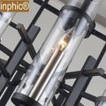 INPHIC-Loft 餐廳美式工業風後現代12筒玻璃吊燈復古燈具