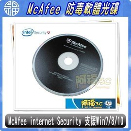 【阿福3C】McAfee internet Security 三年授權版 防毒軟體光碟 支援Win 10/11