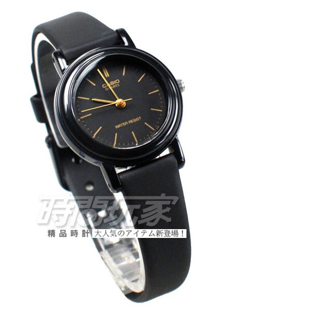 CASIO卡西歐 LQ-139AMV-1E 復古簡約小圓錶 橡膠錶帶 黑x金色 LQ-139AMV-1ELDF 防水手錶 兒童 女錶