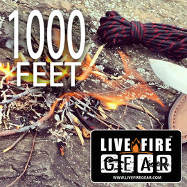 【詮國】Live Fire Gear 美國求生火種傘繩 - 1000呎 (1000 feet) 550 FireCord Paracord / 多色可選