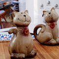 INPHIC-日單裝飾擺飾 呆萌陶瓷情侶貓招財貓 成對出售