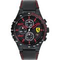【Ferrari 法拉利】競速鋸齒錶圈設計三眼賽車腕錶-經典紅/FA0830363/台灣總代理公司貨享兩年保固