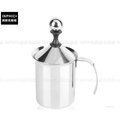 INPHIC-400ml加厚不鏽鋼手動打奶泡器花式牛奶拉花奶泡壺奶泡機咖啡用具_S150C