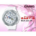 CASIO時計屋 卡西歐手錶 BABY-G_BGA-225-7A_200米防水_潮汐圖_立體時刻_極限運動_雙顯女錶_全新_開發票_保固一年