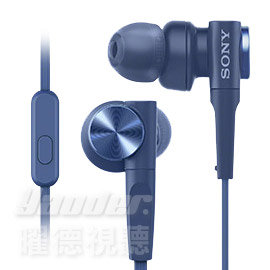 【曜德★送收納盒】SONY MDR-XB55AP 藍 重低音入耳式 支援智慧型手機 ★免運 ★