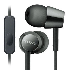 【曜德★送收納盒】SONY MDR-EX155AP 黑 細膩金屬 耳道式耳機 線控MIC ★免運★