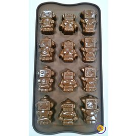 ◆全國食材◆12連機器人造型矽膠模/巧克力模