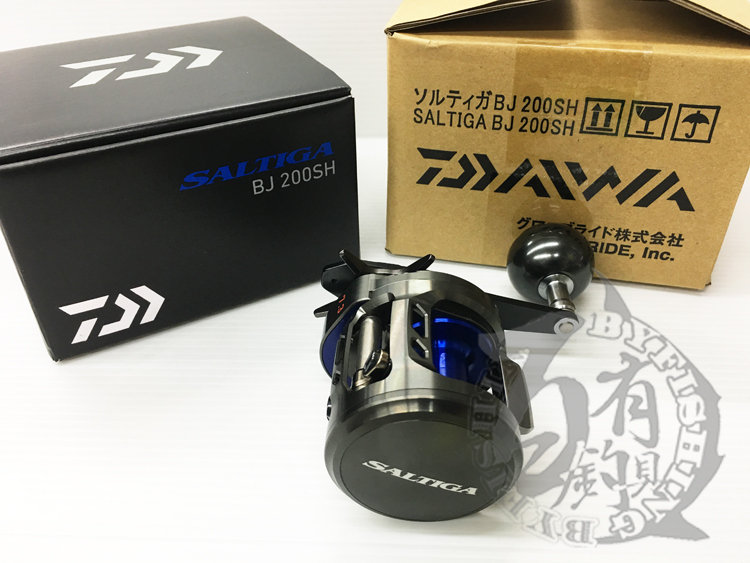 百有釣具 DAIWA SALTIGA BJ 鼓式兩軸路亞捲線器規格:200SH