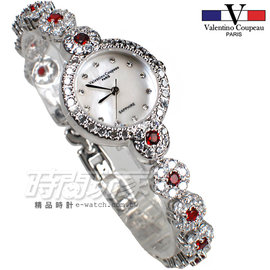 valentino coupeau 范倫鐵諾 璀璨星鑽 防水手錶 女錶 鑲鑽 手鍊 手環 銀色 V61600G銀