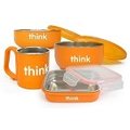 促銷商品-- ThinkBaby 無毒不鏽鋼兒童餐具組 不銹鋼兒童餐碗 學習碗(甜橙橘)