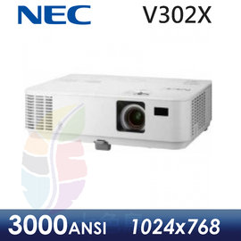 ●七色鳥● NEC 恩益禧 V302X 攜帶式 投影機 XGA 3000流明 HDMI 支援3D 贈攜行包