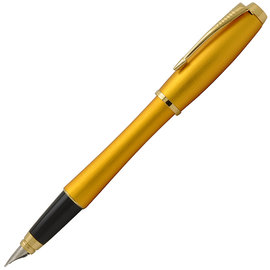 PARKER派克 URBAN都會時尚系列 2014帝黃刷紋鋼筆＊黃色代表尊榮至上的貴族