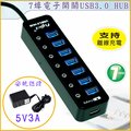 fujiei 7埠電子開關USB3.0 HUB(附3A變壓器) AJ1078